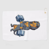 ダックシュント重量挙げ ゴルフタオル (横)