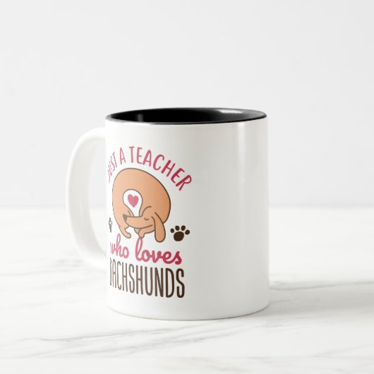 ダックシュント・ドキシーの恋人を愛しているだけの先生 ツートーンマグカップ (正面左)