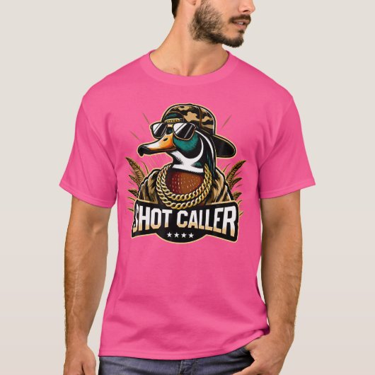 ダックショットコーラーおもしろいダックハンター狩り Tシャツ (正面)