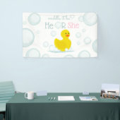 ダックジェンダーピンクブルー横向き 横断幕 (トレードショー)