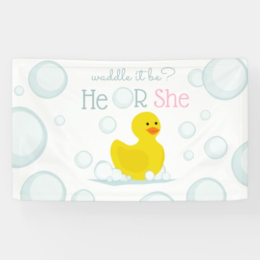 ダックジェンダーピンクブルー横向き 横断幕 (横)