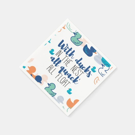 ダックスおもしろいアンドクアックフロートパンズ引用文デザイン スタンダードカクテルナプキン (角)