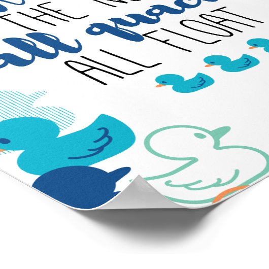 ダックスおもしろいアンドクアックフロートパンズ引用文デザイン ポスター (角)