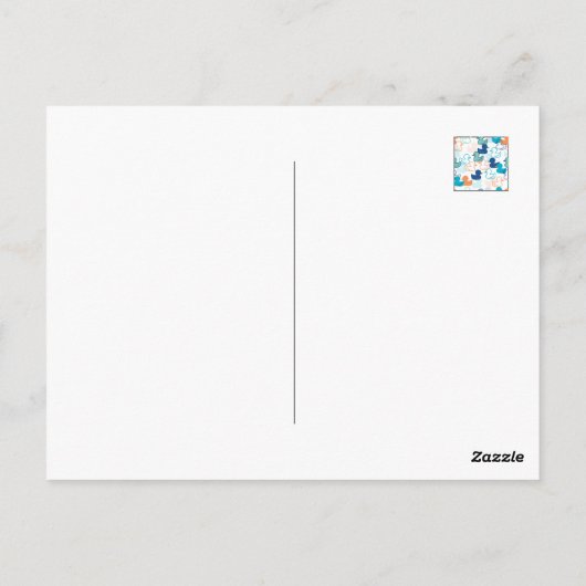 ダックスおもしろいアンドクアックフロートパンズ引用文デザイン ポストカード (裏面)