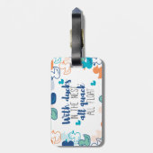 ダックスおもしろいアンドクアックフロートパンズ引用文デザイン ラゲッジタグ (裏面縦)