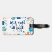 ダックスおもしろいアンドクアックフロートパンズ引用文デザイン ラゲッジタグ (裏面横)