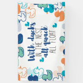 ダックスおもしろいアンドクアックフロートパンズ引用文デザイン 横断幕 (縦)