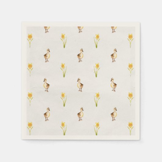 ダックスとダフォジルの春 スタンダードカクテルナプキン (正面)