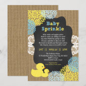 ダックスとダリアスベビーの散水招待 招待状 (正面/裏面)