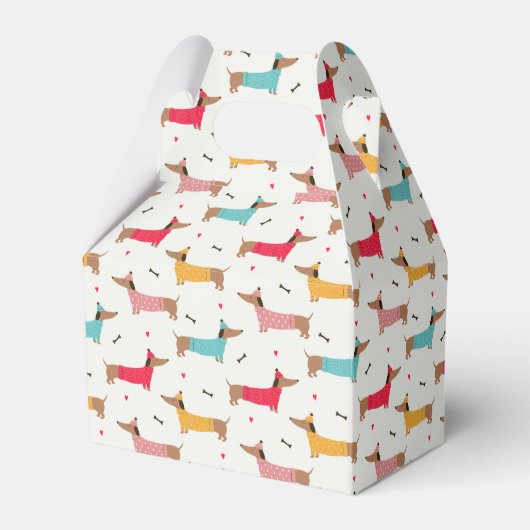 ダックスインセーターのホリデーパターン フェイバーボックス (正面サイド)