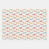 ダックスインセーターのホリデーパターン ラッピングペーパーシート (正面)