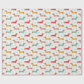 ダックスインセーターのホリデーパターン ラッピングペーパー (フラット)