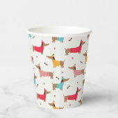 ダックスインセーターのホリデーパターン 紙コップ (右)