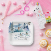 ダックスウッドランドフォレスト自然18thバースデーパーティー ペーパープレート (パーティー)