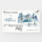 ダックスウッドランドフォレスト自然21歳の誕生日パーティー 横断幕 (横)