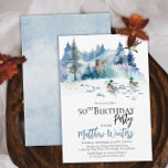 ダックスウッドランドフォレスト自然50th誕生日パーティー 招待状<br><div class="desc">自然をテーマにしたウッドランドの森の風景で、アヒルのパーティーを持つ「50誕生日」。複合デザインバイホリデーハートデザイン。</div>