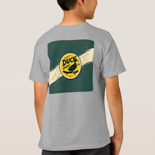 ダックスケートクールCartoon Skater Tシャツ (裏面)