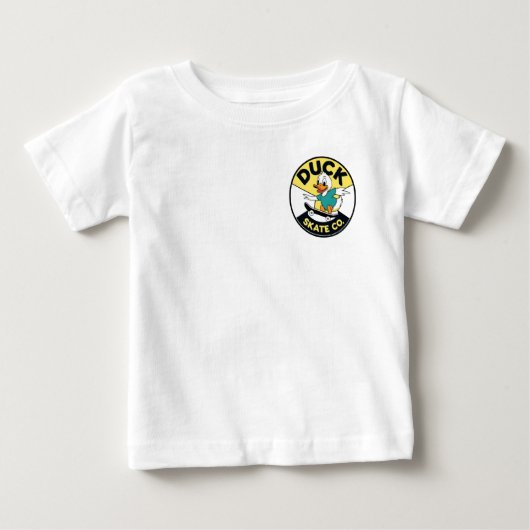 ダックスケート株式会社カートゥーンスケートボードTシャツ ベビーTシャツ (正面)