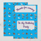 ダックスサンキューカード 招待状 (正面/裏面)