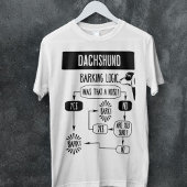 ダックスシャントおもしろいバーキング論理ウィーナードッグ Tシャツ