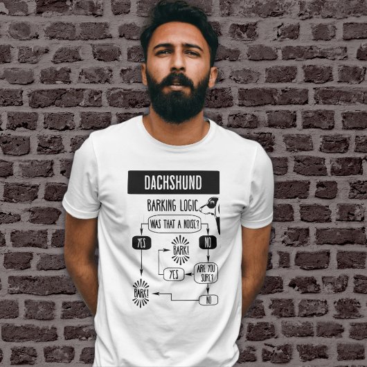 ダックスシャントおもしろいバーキング論理ウィーナードッグ Tシャツ