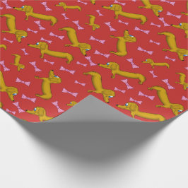 ダックスシャントとボウズのラッピング紙 ラッピングペーパー