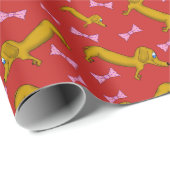 ダックスシャントとボウズのラッピング紙 ラッピングペーパー (ロールコーナー)
