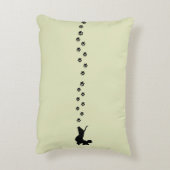 ダックスシャントのシルエット枕 アクセントクッション (裏面(縦))