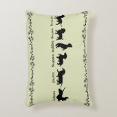 ダックスシャントのシルエット枕 アクセントクッション (正面(垂直))