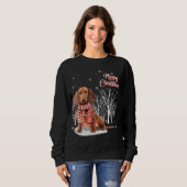 ダックスシャントの木メリークリスマスダックスシャントのクリスマス スウェットシャツ (正面フル)