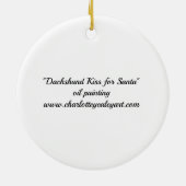 ダックスシャントキスforサンタドッグアートオーナメント セラミックオーナメント (裏面)