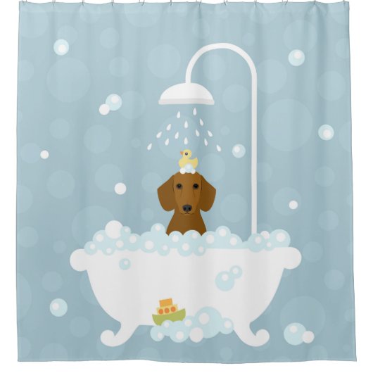 ダックスシャントシャワーカーテン シャワーカーテン (正面)