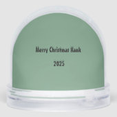 ダックスシャント子犬パーソナライズされたスノグローブ (裏面)