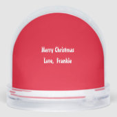 ダックスシャント子犬パーソナライズされたスノグローブ (裏面)