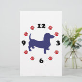 ダックスシャント時計 便箋 (スタンド正面)