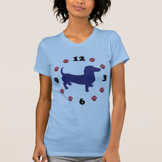 ダックスシャント時計 Tシャツ (正面)