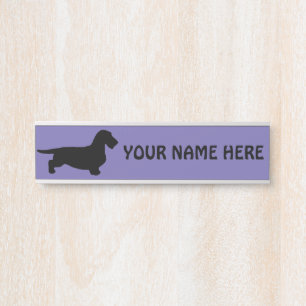 ダックスシャント荒髪 – シルエット1 サインプレート