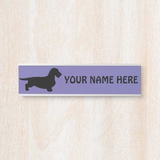 ダックスシャント荒髪 – シルエット1 サインプレート (正面)