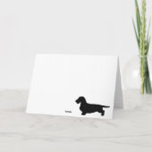 ダックスシャント荒髪 – シルエット1 サンキューカード (裏面)