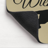 ダックスシャント荒髪 – シルエット1 マウスパッド (コーナー)