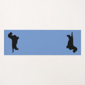 ダックスシャント荒髪 – シルエット1 ヨガマット (正面(横))