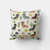 ダックスシャント装飾用クッションかわいい犬のデザイン クッション (裏面)