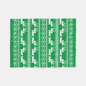 ダックスシャント醜いセーター雪の結晶 フリースブランケット (正面(横))