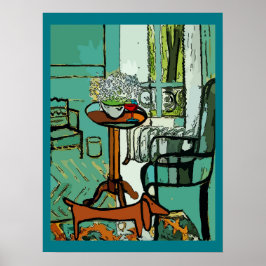 ダックスシャンドインベッドルーム ポスター