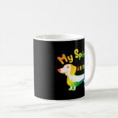 ダックスシャンドウィーナードキシー用の犬ノベルティ コーヒーマグカップ (正面右)