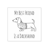 ダックスシャンドウィーナードグライドセーター引用文2 ラバースタンプ (インプリント)