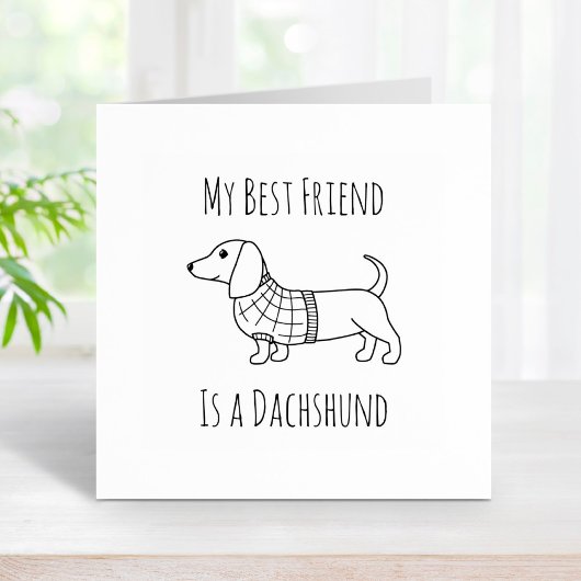 ダックスシャンドウィーナードグライドセーター引用文2 ラバースタンプ