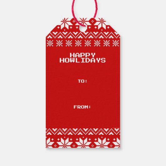 ダックスシャンドクリスマスそりとリスの休日 ギフトタグ (裏面)