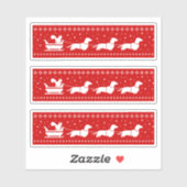 ダックスシャンドクリスマスそりとリスの休日 シール (シート)