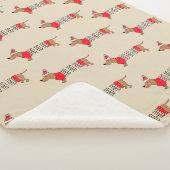 ダックスシャンドクリスマスシェルパフリースブランケット シェルパブランケット (3/4)